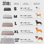 Laifug Orthopedic Memory Foam Pet(54"x 36"x 4",Slate Grey)/Dog Bed with Durable Waterproof Liner and Removable Washable Cover