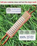 Clysoru Dog Tug Toy Dog Tough Jute Bite Pillow Lasting Training Equipment Two Flag Handles Puppy to Large Dogs Interactive Toy war Toys for Aggressive chewers