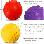 Hiboom 12 Pcs Squeaky Dog Toy Balls Reliable Rubber Squeaker Fun Interactive Puppy Chew Toys Outdoor Beach Ball for Large and Small Pet Aggressive Chewers