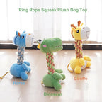 Large Squeaky Plush Dinosaur Dog Toy Durable Chew Toy for Aggressive Chewers Interactive Tug of War Fetch Toy Soft Rope Neck for Small Medium Large Dogs