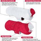KYEESE Dog Coat Warm Pet Winter Puffer Coat with Leash Hole Windproof Dog Coats for Small Dogs Soft Pet Sweater for Cold Weather Waterproof Dogs Jacket with Fleece Lined Thick Cat Clothes with Pocket