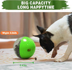 Enrichment Interactive Dog Treat Toy - Level 1 Mental Stimulation for Dogs, Dog Toys for Boredom Busy (Beginner-Green 5.6" Squeaky Ball)