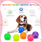 12 Pcs 2.56" Light up Squeaky Dog Balls Large Dog Toys Ball Puppy Chew Toys for Small Medium Large Pet Clean Teeth Teething