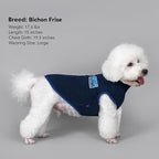 cyeollo Fleece Dog Sweater, Turtleneck Dog Sweatshirt Stretchy Pullover Fleece Vest Warm Winter Fall Clothes for Small Dogs Boy Pet Apparel, Navy Blue L