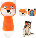 Fida Squeaky Dog Toys for Aggressive Chewers 3 in 1, Dog Chew Toys with 3 Layers,Interactive Dog Toys for Large Dogs Balls to Keep Them Busy for Small Medium Dogs(Fox)
