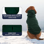 IECOii Dog Hoodie,Polar Fleece Dog Sweatshirt Fall Dogs Sweater with Hood,Warm Sweaters for Medium Dogs Boy Girl,Sleeveless Pet Hoodie Medium Size Winter Clothes for Pug,Jack Russell,Green,M