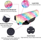 CuteBone Reversible Dog Jacket - Windproof & Waterproof Winter Coat with Leash Hole for Small, Medium & Large Dogs
