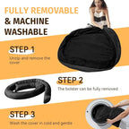 Orthopedic Washable Large Dog Bed: Memory Foam Waterproof Pet Bed with Bolsters - Removable Orthopedic Cover for Medium Large Sized Dog Bed - Non-Slip Bottom - Black