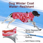 Dog Coat Winter Warm Dog Jackets for Medium Dogs Reflective Snowsuit with Harness Fleece Dogs Snow Jacket Vest Waterproof Pet Clothes for Cold Weather