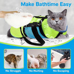 AWOOF Cat Grooming Bag Adjustable Cat Bathing Bag Anti Scratch Bite Polyester Soft Durable Mesh Cat Shower Bag for Small Medium Large Cats