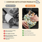 27.6" Large Cat Grooming Wrap – Anti-Escape Cat Wrap for Cutting Nails, Brushing & Medication – Soft, Comfortable, Reusable, Self-Adhering, Holds Cats Up to 15lbs (Cow Corn)