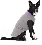 Goldpaw Duluth Double Fleece Dog Sweater Vest for Medium Dogs - Soft, Stretchy Dog Fleece - Warm Pet Jacket for Fall and Winter - Premium Pet Outerwear - Machine Washable - Charcoal/Lavender - Size 16