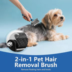 Pet Grooming Set with Shedding Brush and Dematting Comb，Brush for Small Breed Dogs，Cat Shedding Brush，Stainless steel teeth remove tangled hair，Pet Grooming Tools-Small