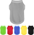 Elevate Your Dog's Fashion Quotient with Colorful and Breathable Sleeveless Cotton Shirts! Perfect Pet Apparel for Small to Medium Dogs Gray 3XL