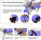 Doglay Dog Coat with Harness, Reflective Warm Dog Jacket Waterproof Puppy Winter Coat for Cold Weather, Adjustable Fleece Jacket for Small Medium Large Dogs