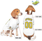 Custom Dog Baseball Jersey with Name Number Logo for Small Pet Dogs-Personalized Dog Shirts