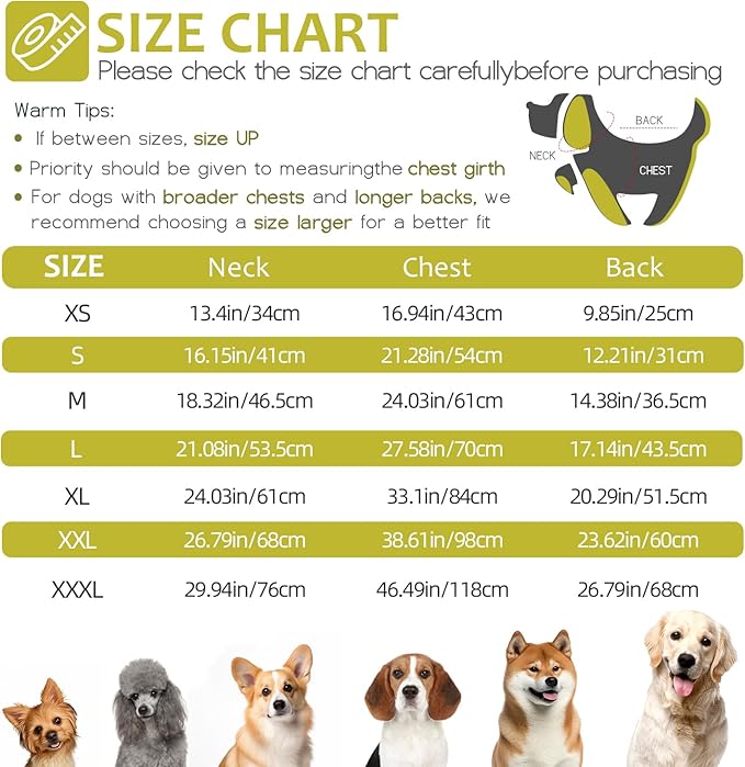 Dog Winter Coat with Harness, Dog Jacket, Pet Clothes with Zipper on Back, Waterproof Windproof Warm Vest, Reflective Cold Weather Coats, for Small Medium Large Dogs, Thick, Green, 2XL