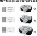 INVENHO Medium Dog Bed Rectangle Washable Orthopedic Soft Calming Sleeping Pet Cuddler with Anti-Slip Bottom