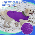 MIGOHI Warm Dog Snowsuit - Winter Dog Jacket, Reflective Windproof Fleece Vest with Leash Hole and Furry Collar