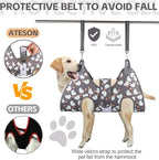Dog Grooming Hammock Harness for Medium Dogs Nail Trimming, Dog Sling for Cutting Nails, Dog Hanging Holder Hanger for Clipping Nails with Nail Clippers, Nail File