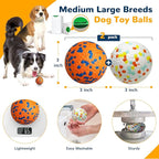 Petcare 2 Pack Dog Balls Toys for Aggressive Chewers Indestructible Tennis Balls for Medium Large Dogs Water Toy Chew Ball Tough Durable Big Dog Toys Bouncing Ball for Dogs to Fetch, Orange+White