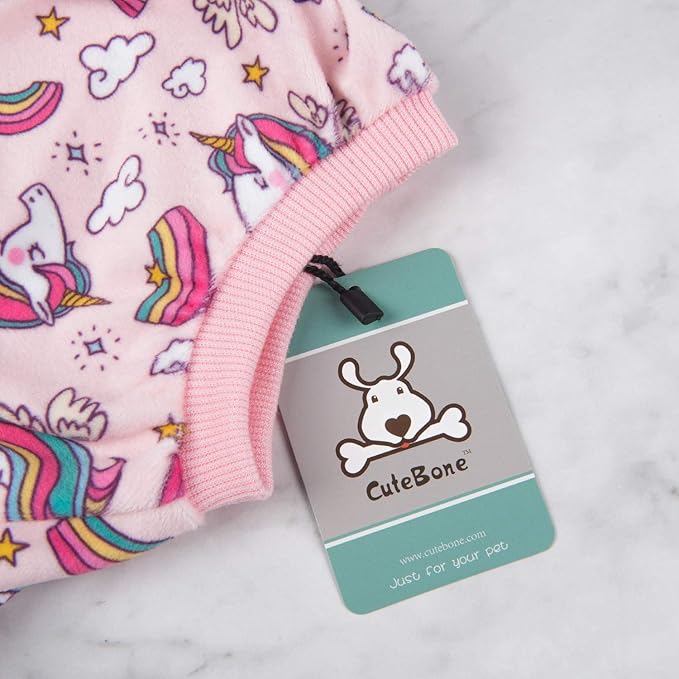 CuteBone Small Dogs Outfit Soft Puppy Onesies Pjs Dog Pajamas Pet Coat Cat Apparel Comfy Doggie Jumpsuit Bodysuit for All Seasons P67XXL