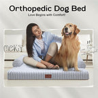 Large Dog Bed Waterproof Orthopedic Foam Dog Beds for Large Dogs Sofa Comfy Pet Bed with Washable Removable Cover & Non-Slip Bottom