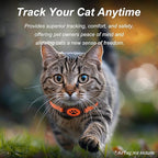 Airtag Cat Collar, Stretchy Kitten Collar with Apple Air Tag Holder, Lightweight and Comfortable, Ultra Elastic GPS Cat Collars for Cats Kittens and Puppies, 8-12.5 inch, Orange