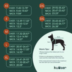 Kuoser Dog Coat Large, Cold Weather Reflective Waterproof Dogs Jacket with Warm Fleece Lining, Turtleneck Dog Winter Coat with Zipper, Doggy Snow Jacket Pet Coats for Small Medium Large Dogs, Red 3XL