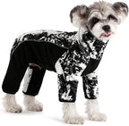 Fleece Dog Coat for Small Medium Dog,Pullover Pajamas Jumpsuit Bodysuit Puppy Coats with Legs, Pet Windproof Warm Cold Weather Jacket Full Body Vest Cozy Snowsuit Outfit Clothes (White, XXL)