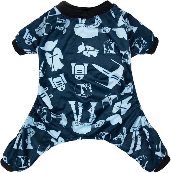 CuteBone Small Dogs Outfit Soft Puppy Onesies Pjs Dog Pajamas Pet Coat Cat Apparel Comfy Doggie Jumpsuit Bodysuit for All Seasons P47XS