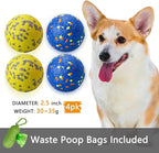 4Pcs Super Bouncy Dog Balls, Fun Indestructible Tennis Balls for Aggressive Chewers, Durable Floating Fetch Toys for Small Dogs with Lifetime Replacement
