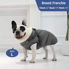 Dog Winter Coat with Harness Built in Warm Puffer Dog Jackets for Small Medium Large Dogs Windproof Waterproof Outfit with Plush Lining and Reflective Stripes (Brown, L)
