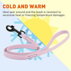 Dogline Biothane Waterproof Dog Leash Strong Coated Nylon Webbing with Black Hardware Odor-Proof Easy to Clean High Performance for Small or Large Dogs Made in USA 4 or 6 ft Lead, Pastel Purple