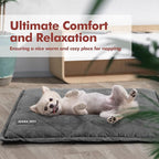 Mora Pets Self Heating Cat Bed Self Warming Cat Bed Thick Thermal Pet Bed Mat 36 x 24 Inches Removable Washable Cover for Outdoor Indoor Cats and Dogs Suede Grey Large