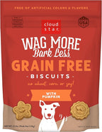 Cloud Star Wag More Bark Less Crunchy Grain Free Dog Treats, Pumpkin, 2.5 lbs. Bag
