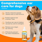 Dog Ear Cleaner and Infection Treatment,Natural Ear Drops for Dogs, Gentle Relief for Itching, Irritation, Wax Build-Up & Infections,Safe Ear Cleaning Solution for All Breeds & Ages