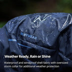 Ruffwear, Sun Shower Dog Raincoat Coverall, Waterproof & Windproof All-Weather Jacket with Full Coverage & Leg Straps, Lightweight & Reflective Dog Gear, Midnight Blue, Large