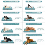 Outdoor Dog Bed for Medium Dogs, Waterproof Dog Crate Mat Orthopedic Egg Crate Foam Pet Bed with Washable Removable Oxford Cover, Light Blue