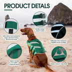 Kuoser Dog Life Jacket with Reflective Stripes, Adjustable Visibility Dog Life Vest, Ripstop Lifesaver for Small to Large Dogs