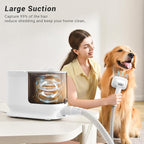 Bunfly Dog Grooming Kit & Dog Hair Vacuum, 3.5L Capacity Pet Grooming Vacuum with 13000kpa Strong Suction 99% Pet Hair,17 Tools Shedding Pet Hair, Home Cleaning -White