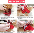 Red Cat & Dog Vest Harness - All Weather Mesh, Reflective Strap, Adjustable Step-in Harness for Small Pets (Red, S)