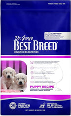 Best Breed Dr. Gary's Puppy Recipe Made in USA [Natural Dry Dog Food] - 28lbs, Dark Brown, Medium