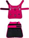 Joyride Harness FrostFlex Dog Winter Jacket - Fleece Lined & Water-Resistant - Snowsuit with Pockets for Treats & Poop Bags - Durable Cold Weather Dog Coat - Pink Berry-L