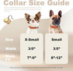 Small Dog Collar with Bell - Cute Reflective Puppy Collar Gift for Boy/Girl, Adjustable Nylon Collar for Chihuahua Pomeranian Nighttime Safety （Orange S）