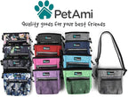 PetAmi Dog Treat Pouch, Pet Treat Pouch for Training, Dog Walking Bag Holder for Kibbles, Pet Food Toy, Dog Trainer Essentials Supplies, Poop Bag Dispenser, 3 Ways to Wear (Camo Black)