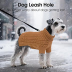 SAWMONG Dog Sweater, Dog Sweaters for Small Dogs Girls Boys, Pullover Turtleneck Knitted Doggy Sweatshirt, Cold Weather Pet Clothes（Khaki, X-Small