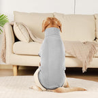 ROZKITCH Dog Winter Coat Soft Pullover Pajamas, Pet Windproof Warm Cold Weather Jacket Vest Cozy Jumpsuit Apparel Outfit Clothes for Walking Sleep Grey XS
