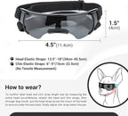Dog Goggles Sunglasses Small to Medium Breed, Anti-Fog UV400 Lens Puppy Sunglasses, Adjustable Lightweight Doggie Goggles for UV, Wind, Snow, Dust Protection, Blue