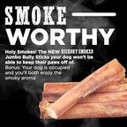 Best Bully Sticks Hickory Smoked Jumbo 6 Inch Bully Sticks - 4 Count (Pack of 1) - Natural, Smoky, Grain and Odor-Free, No Additives